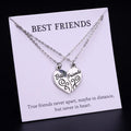 Best Friend Wishbone Angel Wing Owl Elephant Key Heart Mountain Butterfly Dragonfly Friendship Soccer Pendant Chain Necklace