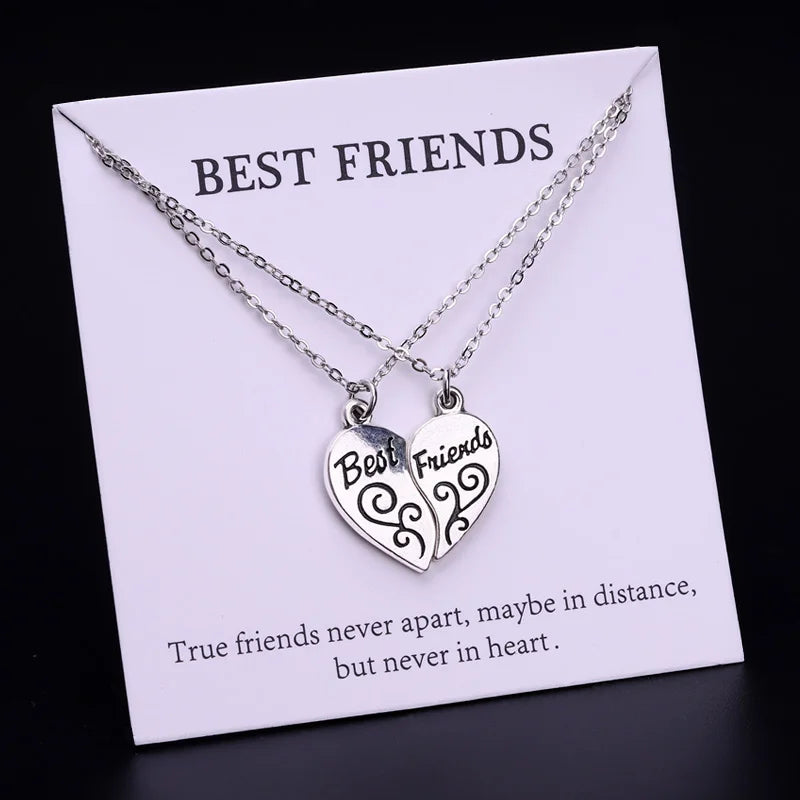 Best Friend Wishbone Angel Wing Owl Elephant Key Heart Mountain Butterfly Dragonfly Friendship Soccer Pendant Chain Necklace