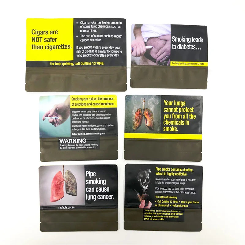 Plastic Packaging Empty 30g 50g Custom Rolling Tobacco Packaging Bag Tobacco Leaf Packaging Bag