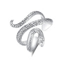 Merryshine 925 Sterling Silver Mens Jewellery Custom Jewelry Gothic Vintage Punk Black Snake Shaped Head Finger Ring for Men