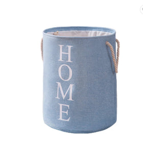 Household Cotton Dirty Clothes Storage Hamper Round Portable Laundry Bags Custom Logo Foldable Laundry Organizer Basket