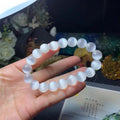 Wholesale Natural Selenite Crystal Bracelet with White Stone Beads Eco-friendly Polished Design