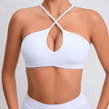 New Design Women Stylish Quick Dry Cross Strips Compression Lightweight Yoga Sports Bra