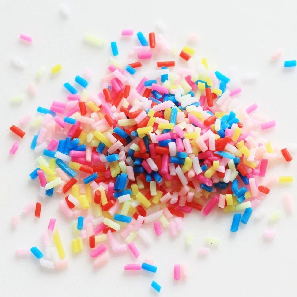 500g/Lot Mixed Colors Rainbow Polymer Clay Slice Candy Polymer Clay Sprinkles Soft Pottery Cutter for Decoration DIY Crafts