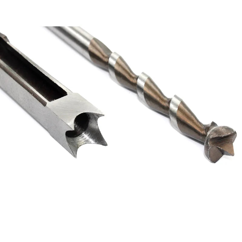 1pc HSS Twist Drill Bits Square Auger Mortising Chisel Drill Set Square Hole Woodworking Drill Tools Kit Set Extended Saw BH01 MegaBDM