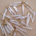 20mm 14K Gold Plating Freshwater Pearl Baroque Beads Cham Toothpick Pearls for Jewelry Making