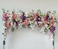 White Babys Breath Artificial Flowers Wedding Stage Decorations with Square Rose Wall Backdrops for Events