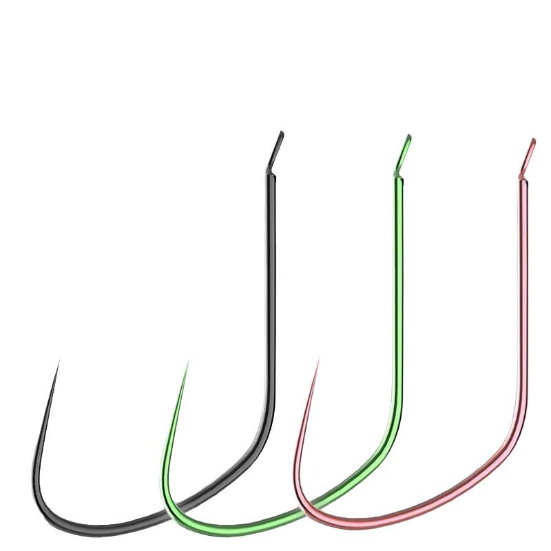 100pcs 6#-10# Bulk Fishing Hook Without Barbs 3color No Barb Hardened Bait Holders Angling Tackles Fishing Barbless Hook