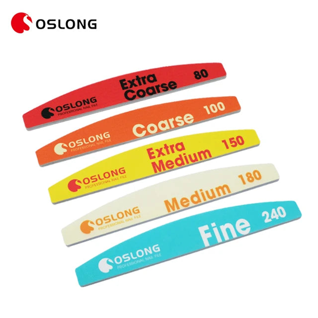 100/180 Customize Colorful OEM Printing Double Sided Korea Sandpaper 80/100 Washable Durable White Manicure Nail File