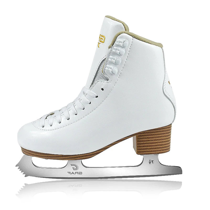 Hot Selling GRAF Ice Skate Figure Blade Boots Ice Sports White Fashion Skating Shoes Winter Summer Spring Kids Adults Asia Only