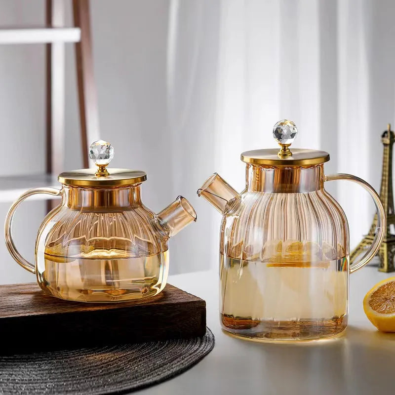1000ml 1500ml 1800ml Cold Water Jug Household Juice Jug High Borosilicate Glass Jug Cold Water Pitcher Set