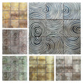 Black Color Wood Pattern Mosaic Aluminum Composite Metal Surface with Ceramic Base Mosaic Tiles for Back Splash Kitchen