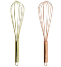 Copper and Gold Stainless Steel Manual Whisk Metal Egg Beater and Milk/Eggs/Food Blender for Home Kitchen Use