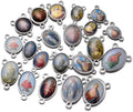 40pcs Mix Rosary Cross and Center Maria Crucifix Medal Charms Pendants for Crafting Jewelry Rosary Necklace Bracelet