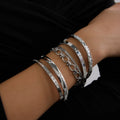 G4016 Wholesale Hypoallenic Stainless Steel Bracelet Bangles Minimalist Zirconia Bangle Stackable Unisex Everyday Wear Gift