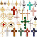 New Religious Style Charm PendantCross 18K Gold Plated Inlaid Cubic ZirconiaJewelry Necklace Bracelet Accessories Supplies L05