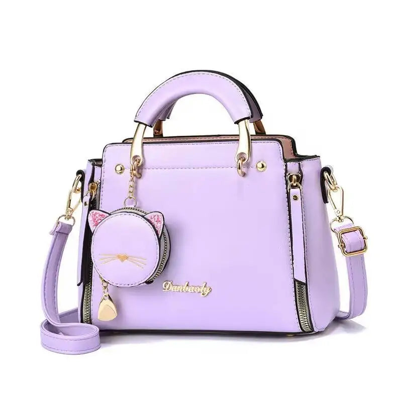 2023 Hot Sale Women's Casual Tote Messenger Shoulder Bags Fashionable Handbags with Zipper Closure Factory Wholesale
