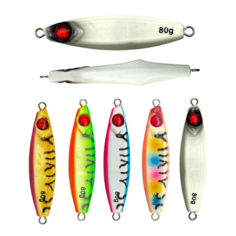 40/60/80/100/120g Luminous Baits Sink Fast Iron Lead Fish Bionic Baits Slow Jigging Lure Metal Jig Slow Pitch Jigs