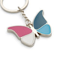 Wholesale Custom Cartoon Metal Keychain Butterfly Shape Zinc Alloy Animal Keychain