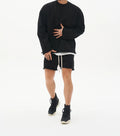 Topgear Muscle Fitness Trend Sports Training Set Sweater Men's Shorts Set Running Loose Customization Long Sleeve Sweatshirt