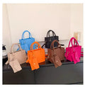 Korean Mini Style Two-Piece Portable Crossbody Bag Cute Ladies Casual Handbag in Solid Color for Spring Wholesale