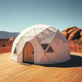 6M Diameter PVC Geodesic Igloo Ball Dome Tent for 1-2 Person Outdoor Glamping