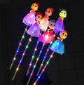Light up LED Princess Doll Wand Kids Fun Birthday Party Favor the Stick Top With Figures Magic Fairy Wand