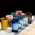 Creative Porcelain Custom Mugs Mug Drinkware Coffee OEM Logo Colorful Coffee Tea Water Cup Ceramic 400ml Kiln Change Coffee Cups