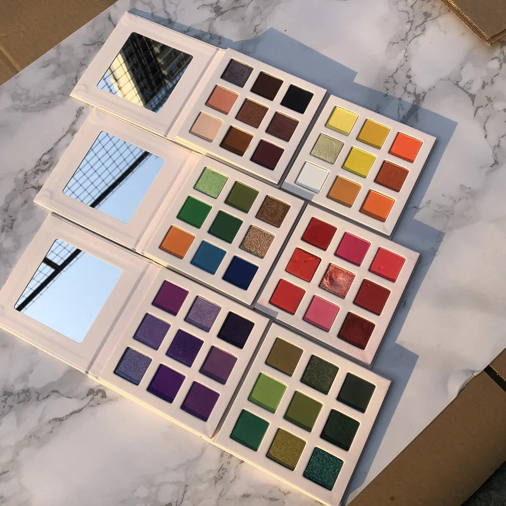 Portable Easy to Carry 9 Colors Eyeshadow Palette Natural Long Lasting Eyeshadow