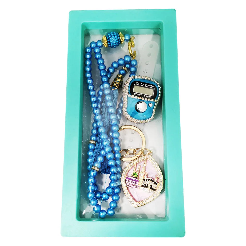 Ramadan Tasbih Gift Set Finger Counter Muslim Tally Counter Prayer Rosary Tasbih for Ramadan Holiday Gift