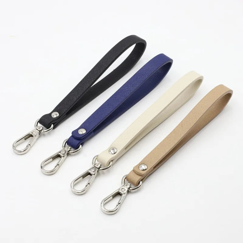 Hot Sale PU Leather Purse Hand Wrist LanyardWristlet Strap with Car Keychain for DIY Handbag Purse Making Accessories