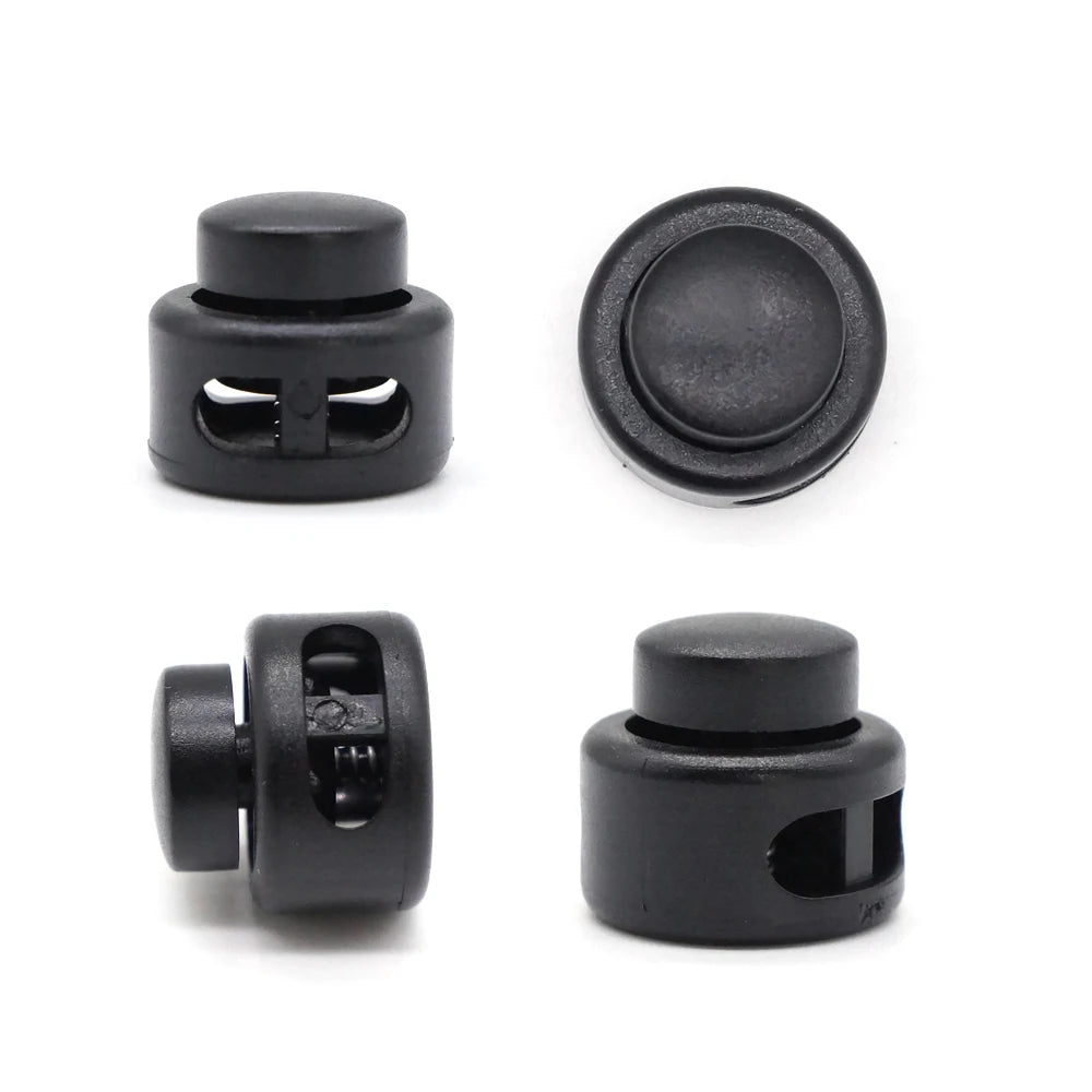Elastic Rope Adjustment Buckle Round Toggle Clip Buckles Tighten Spring Rope End Cord Stoppers Plastic Lock