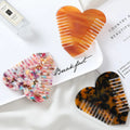 High Quality Wholesale Custom Anti-static Hair Comb Cellulose Multi Color Heart Acetate Combs