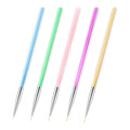 5Pcs Nail Art Liner Brushes Nail Gel Polish Painting  Design Brush Pen Set  Sizes (7/9/11/13/15mm)