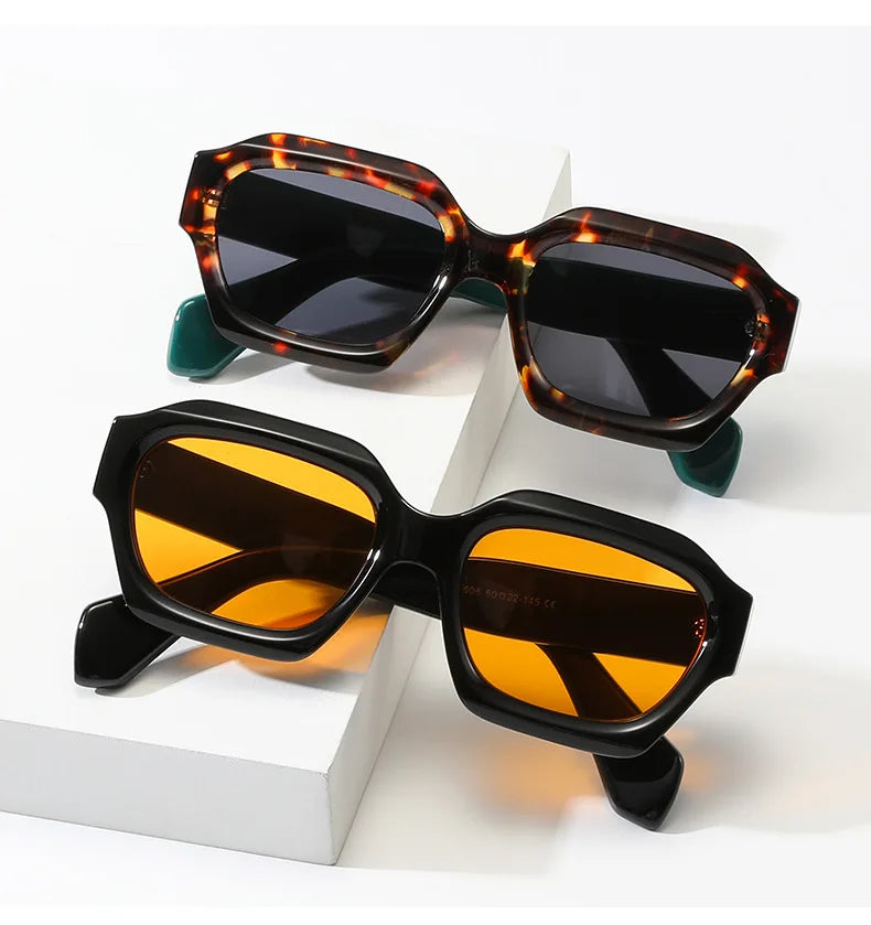 96606 Unisex Square Sunglasses Luxury Brand Eyewear Shades De Sol Oculos Men Uv400 Sun Glasses Women Small 2023