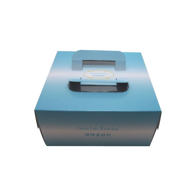 Custom Portable Printing Bakery Packaging Big Cake Box for Sweet Birthday Cake Glossy & Matt Lamination Embossing Art Paper