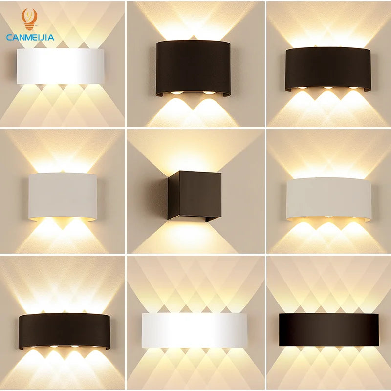 Modern LED Indoor Wall Lamp Nordic Style Sconce Light for Bedroom Corridor AC85-265V Square Round Crescent Shape Wall Light