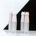 3ml in Stock Pink White Cat Shape Screen Printing Cosmetic Empty Plastic Lip Gloss Packaging Tube for Makeup Tools
