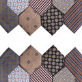 Fashion Floral Striped Dots Neck Ties for Business Mens Necktie Khaki Brown Color Vintage Suits Shirt Cravats Wedding Gifts Male