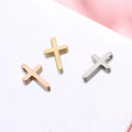 Wholesale Beaded Cross Pendant for Jewelry Making 10*13MM Gold Rose Tiny Cross Charms Accessories DIY Necklace and Bracelet