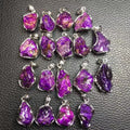 Wholesale Fashion Custom Natural Healing Stones Fine Jewelry 925 Silver Sugilite Raw Stone Pendant Necklace