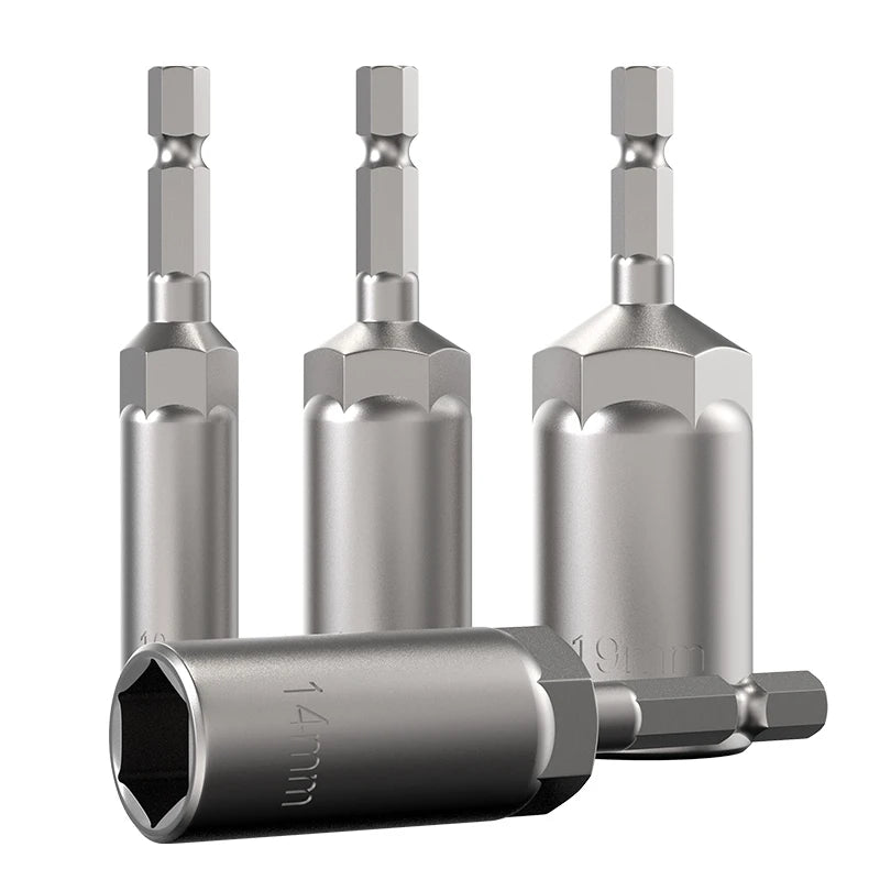 HUHAO 6.3mm Cr-V Steel Wrench Hexagon Impact Socket Customized Package Socket Electric Drill Sockets