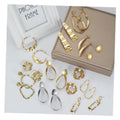 VKME Punk Big Hoop Geometric Design Earrings for Women Jewelry