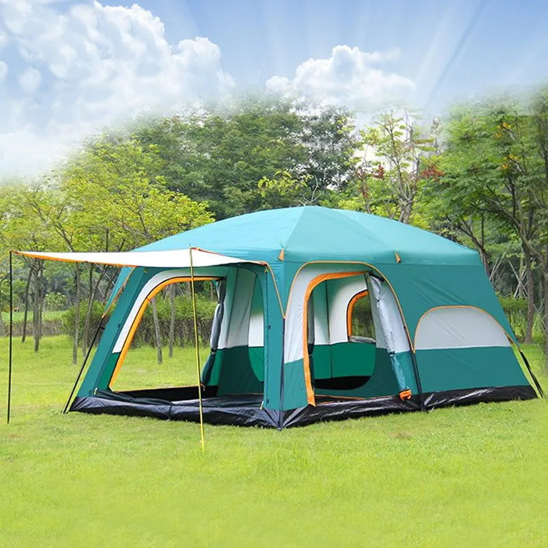 Factory Price Luxury Outdoor Glamping Tents Outdoor Waterproof Large Space Two Rooms One Living Room FamilyCamp Tent