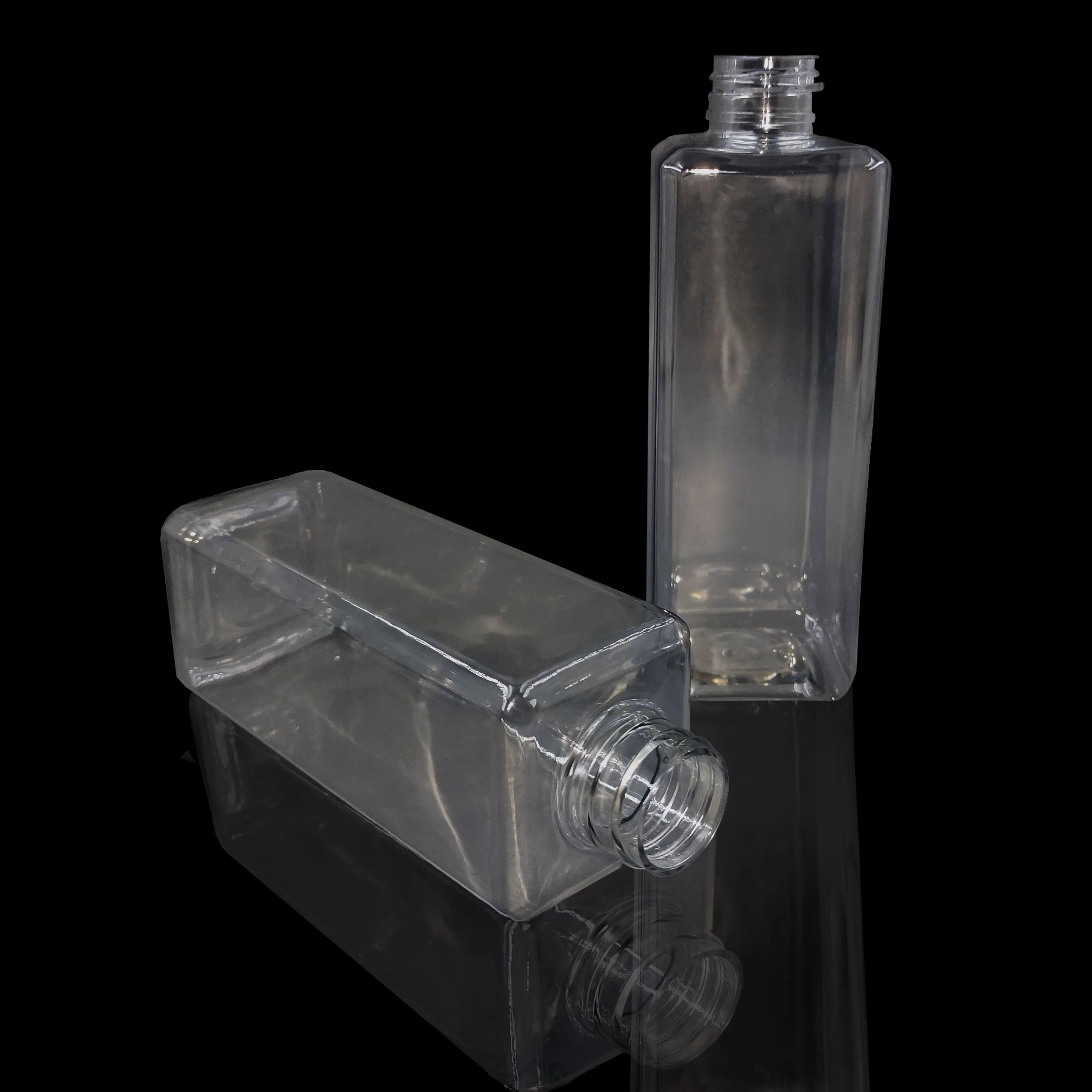 Empty Custom Color 500ml square Transparent Body Lotion Liquid Soap Shampoo Dispenser PET Plastic Bottles Suppliers