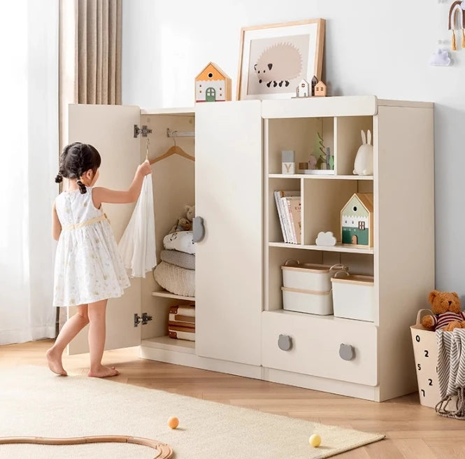 Modern Wooden Modular Closet Wardrobe Wood Corner Bedroom Furniture for Kids Modern Teen Bedroom Furniture