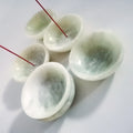 HZ New Arrivals Incense Holder Folk Crafts Natural New Jade Crystal Bowl for Sale Natural Crystal