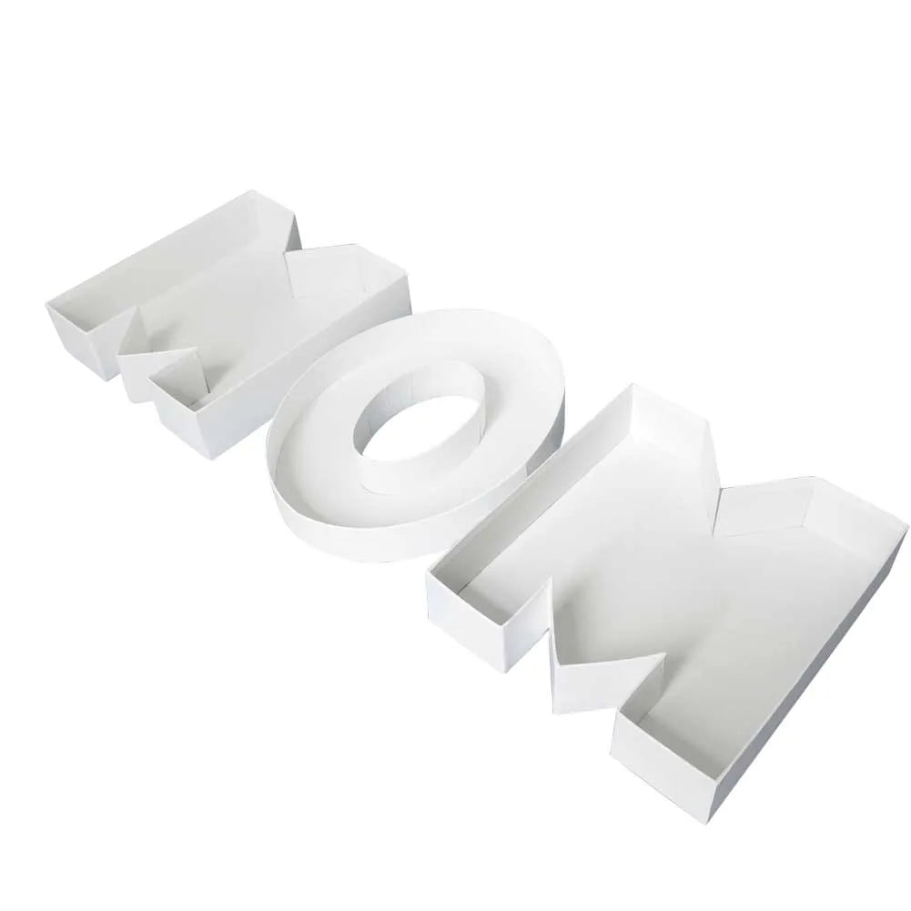 Sweet Fillable Mom Letter Shaped Flower Strawberry Cardboard Gift MAMA Box Mother's Day