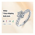 1 PCs to Customization Silver S925 Moissanite Ring Live Nine Star Ring Honeycomb Ring