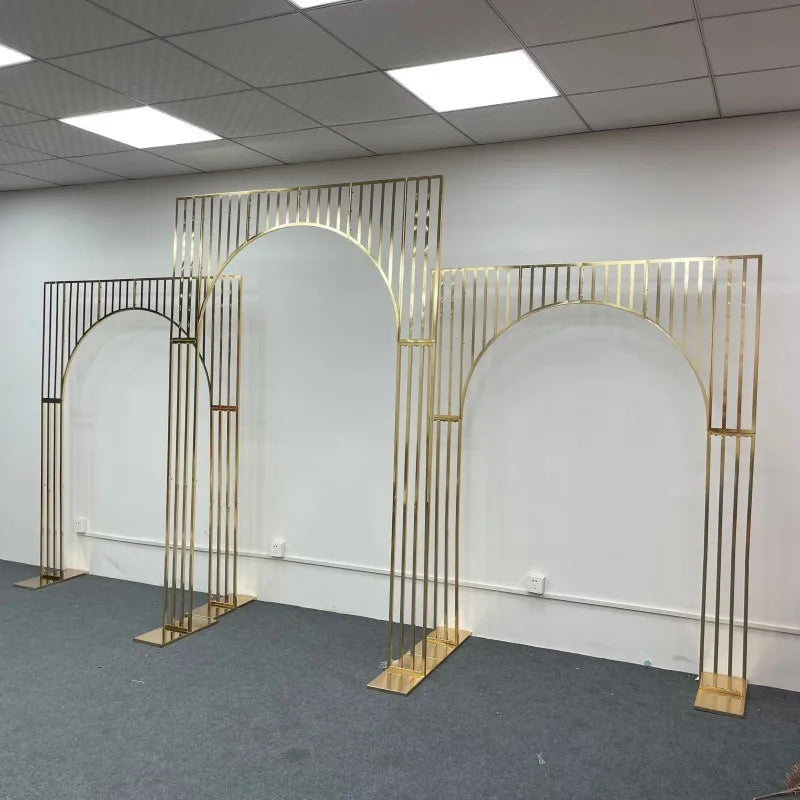 Wedding Event Party Decoration Metal Wedding Back Drop Frame Gold Arch Backdrop for Wedding